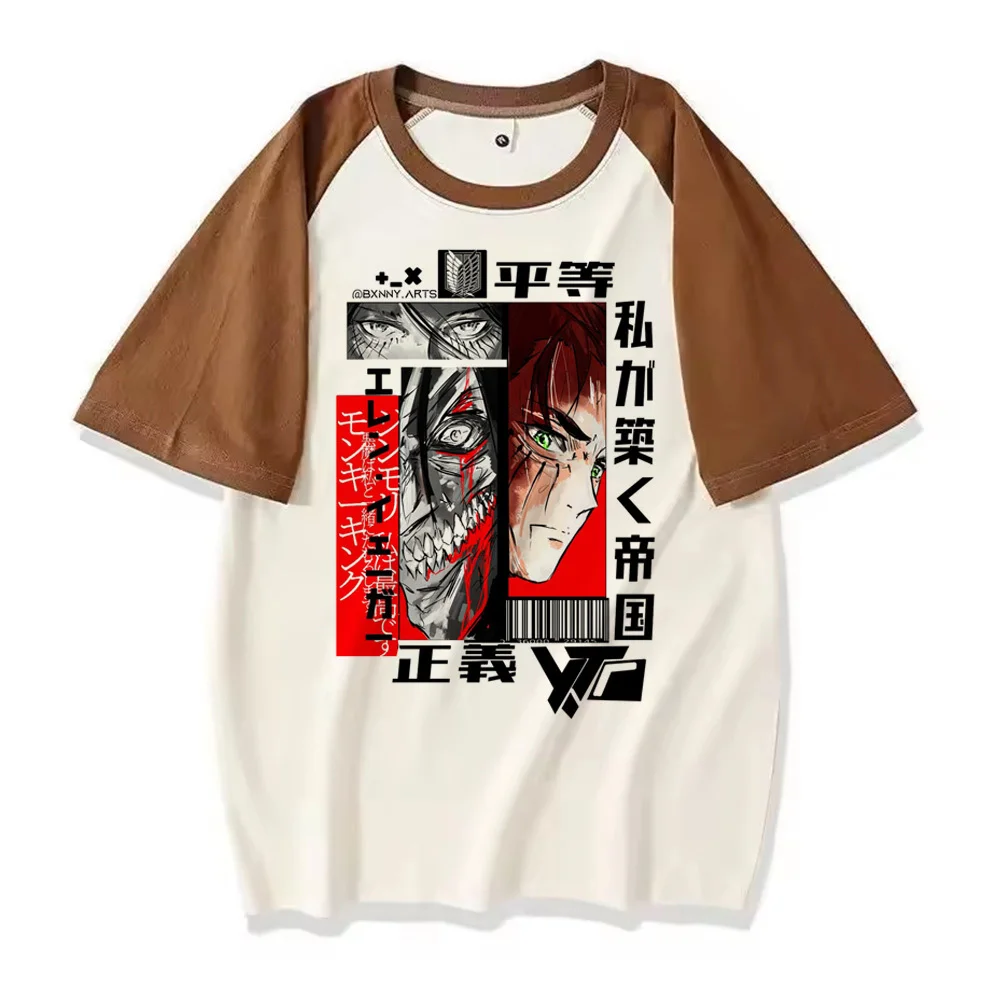 Attack on Titan shirt teen Gothic Graphic Psychedelic Pop Culture Retro Comfortable Trendy korean clothes Punk Pastel 2000s