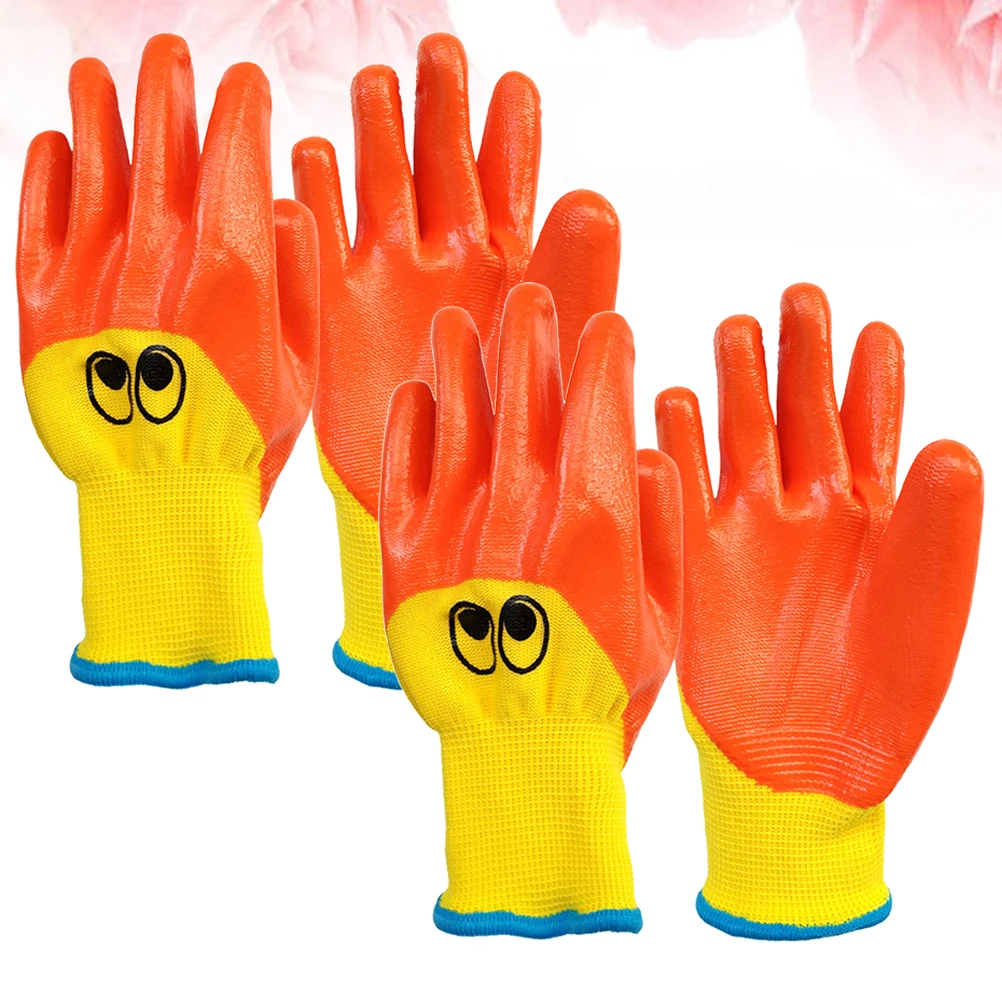 

4pcs Nitrile Anti-Slip Gardening Gloves Protective Yard Planting Skin Wounds Prevention Sand Building