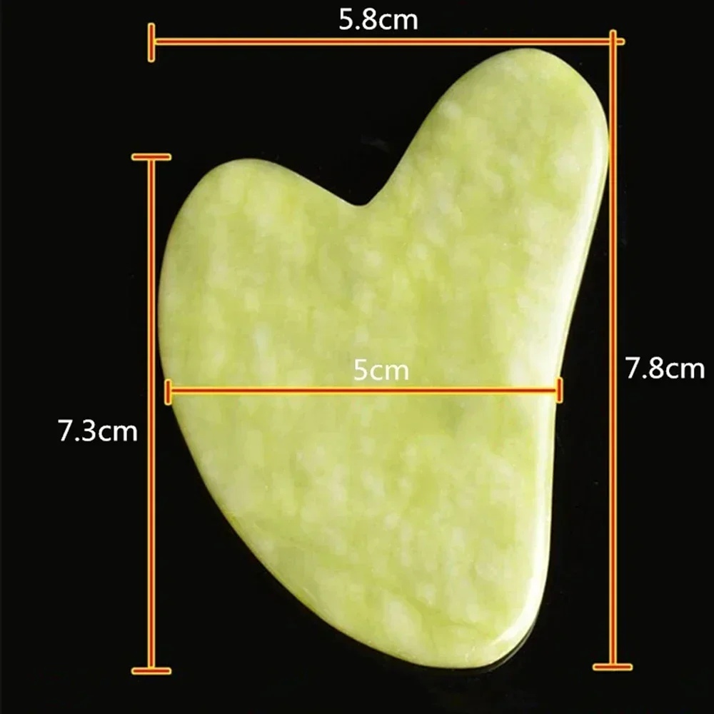 Natural Jade Gua Sha Stone Board Massage Rose Quartz Guasha Plate Jade Face Massager Scrapers Tools for Face Neck Back Body