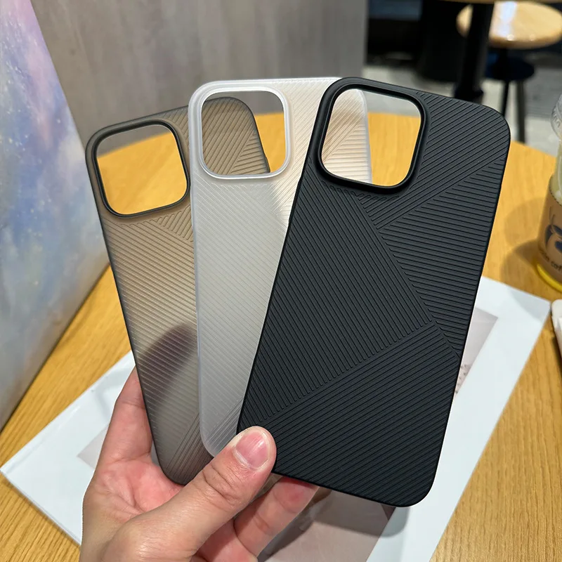 Luxuriöse matte, ultradünne Hülle mit geometrischer Textur für iPhone 17, 16, 15, 14 Pro Max, 17 Air – stoßfeste, durchscheinende Panzerhülle für Herren – Detail 21