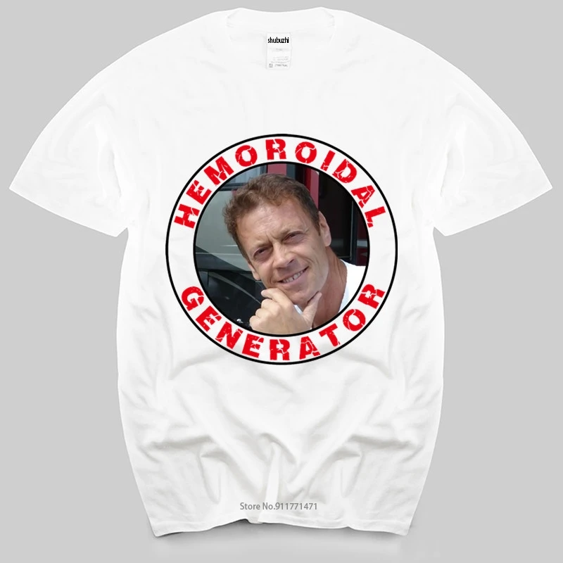 T-shirt men O-neck hot sale T-shirt Hemoroidal Generator parody Rocco Siffredi white tshirts new tee-shirt for men summer gift