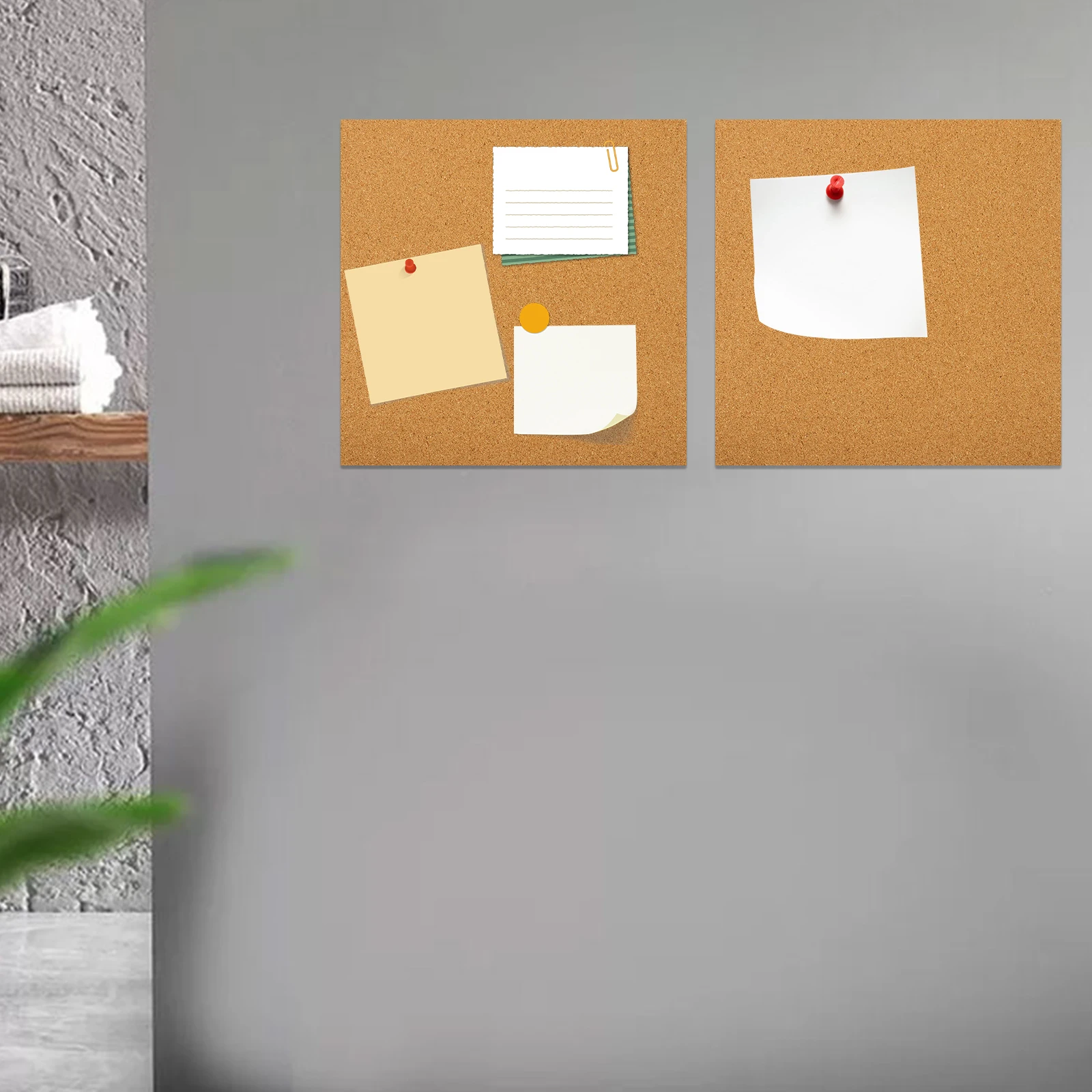 

5pcs 300x300x1mm Self Adhesive Soundproof Cork Wall Tiles for Office Home Decor Bulletin Boards Art Projects Display Notice