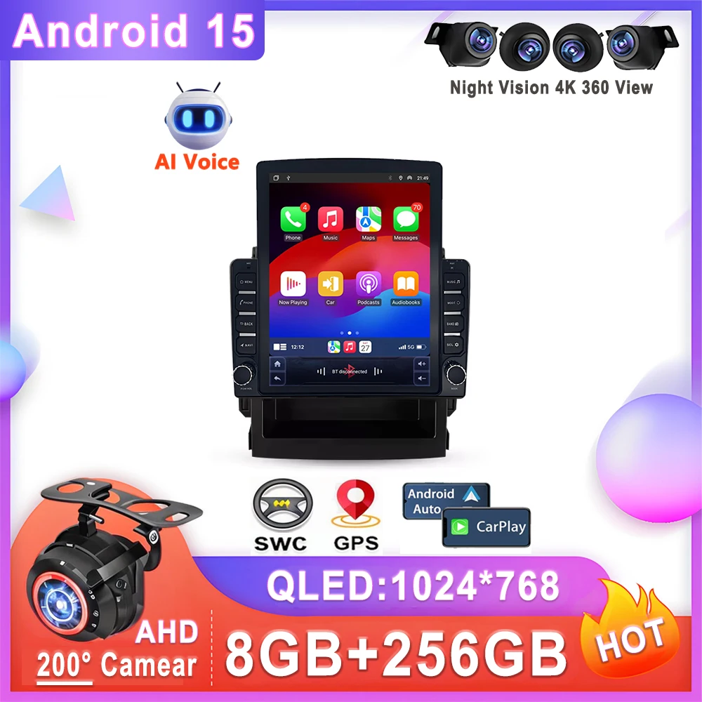 9.7 inch Car Android 15 For Subaru Forester 5 Impreza 5 2018 - 2023 Stereo Head Unit Multimedia Player No 2din DVD QLED Screen