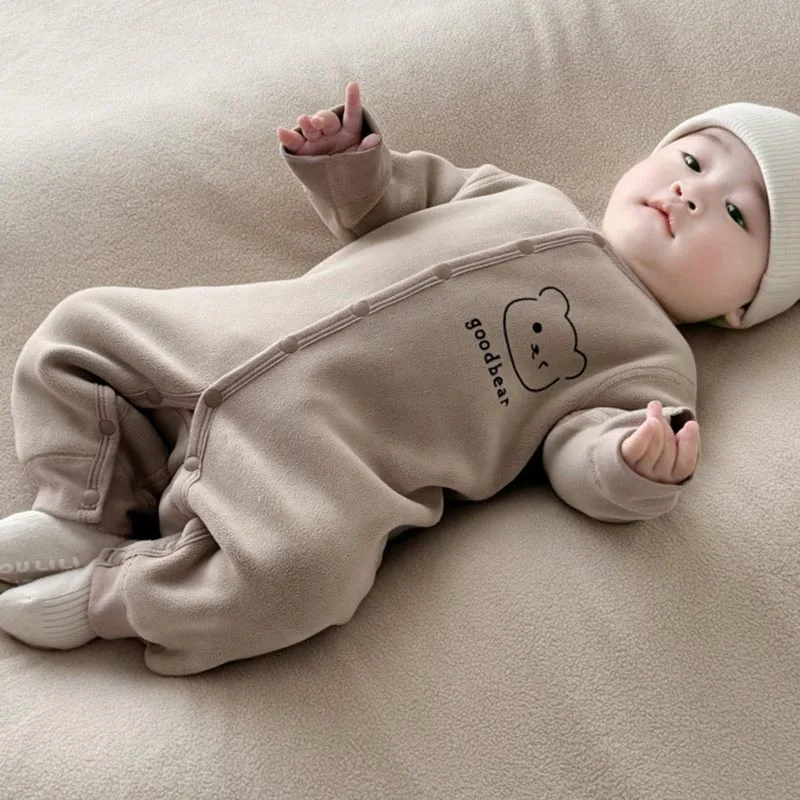 Baby Padded Jumpsuit Newborn Warm Romper Spring, Fall, Winter Casual Crawling Clothes Boys Girls Onesie New Children's Pajamas