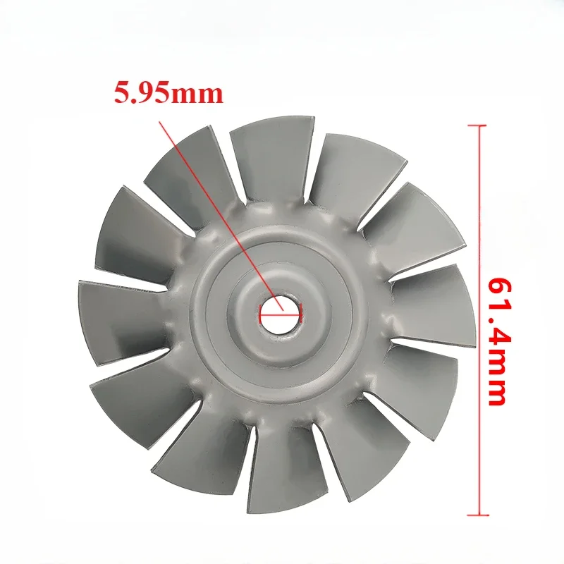 Nuevo 1 Unidad 1200-1500W Piezas de Aspiradora Industrial, Aspa de Ventilador de Motor Central, Diámetro 6mm, 61mm