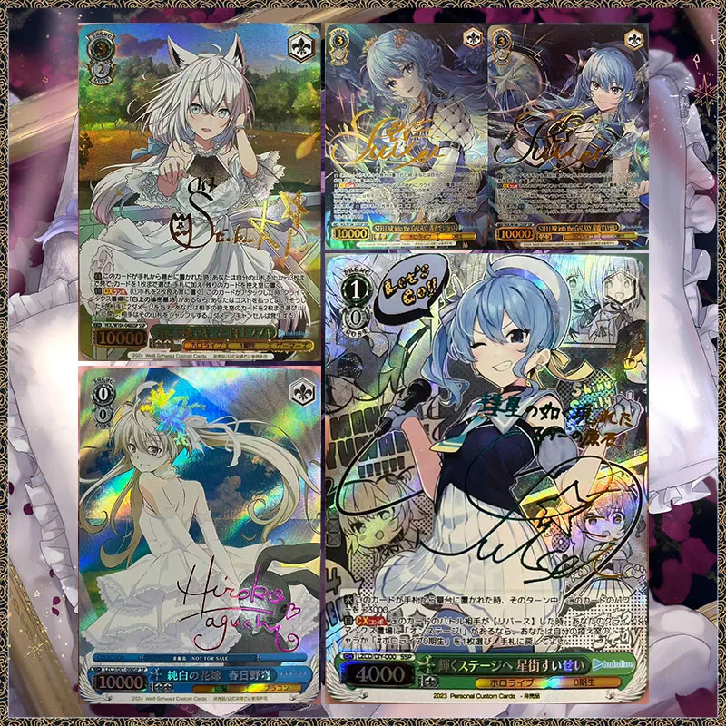 Anime Weiss Schwarz DIY ACG Sunaookami Shiroko Hoshimachi Suisei Kasugano Sora Desktop Game Collectible Cards Birthday Toy Gift