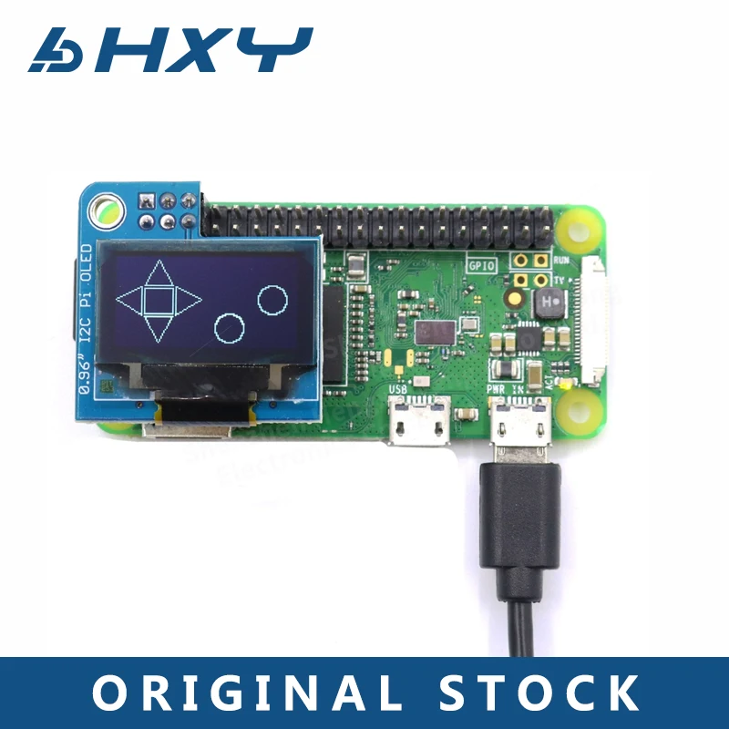 0.91inch OLED 128x32 I2C IIC SSD1306 Blue OLED Display Module for RPI Raspberry Pi 1, B+, 2, 3 and Zero