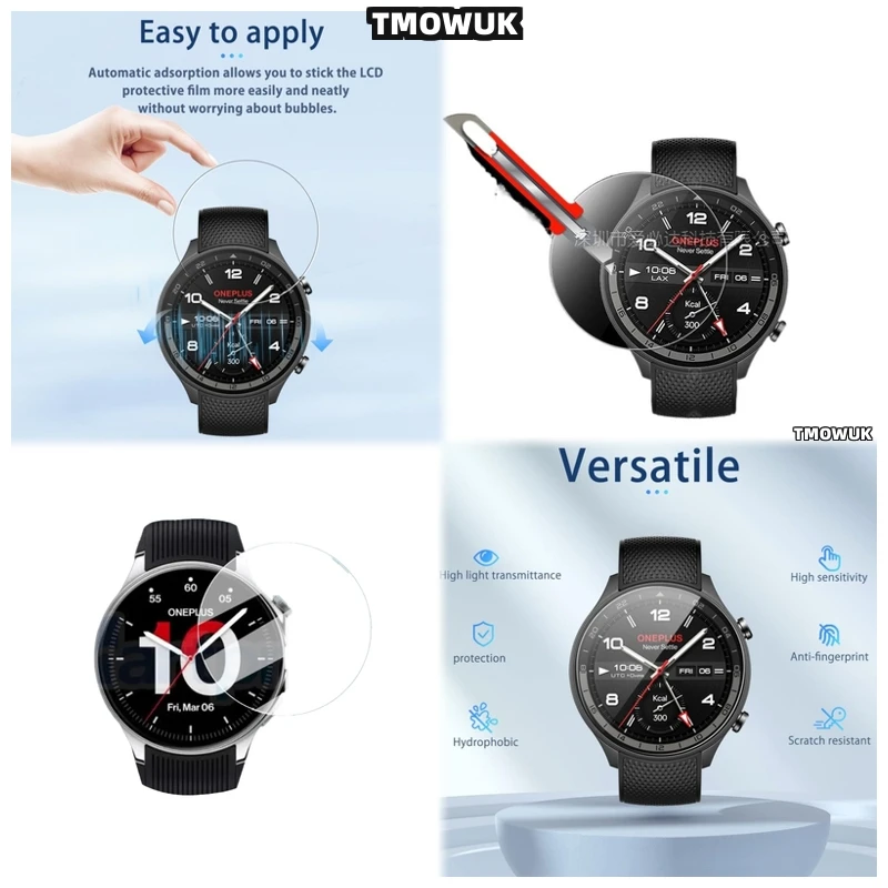 

For Oneplus Watch 2R, 9H Tempered Glass Screen Protector, HD Clear Film, Anti-Scratch