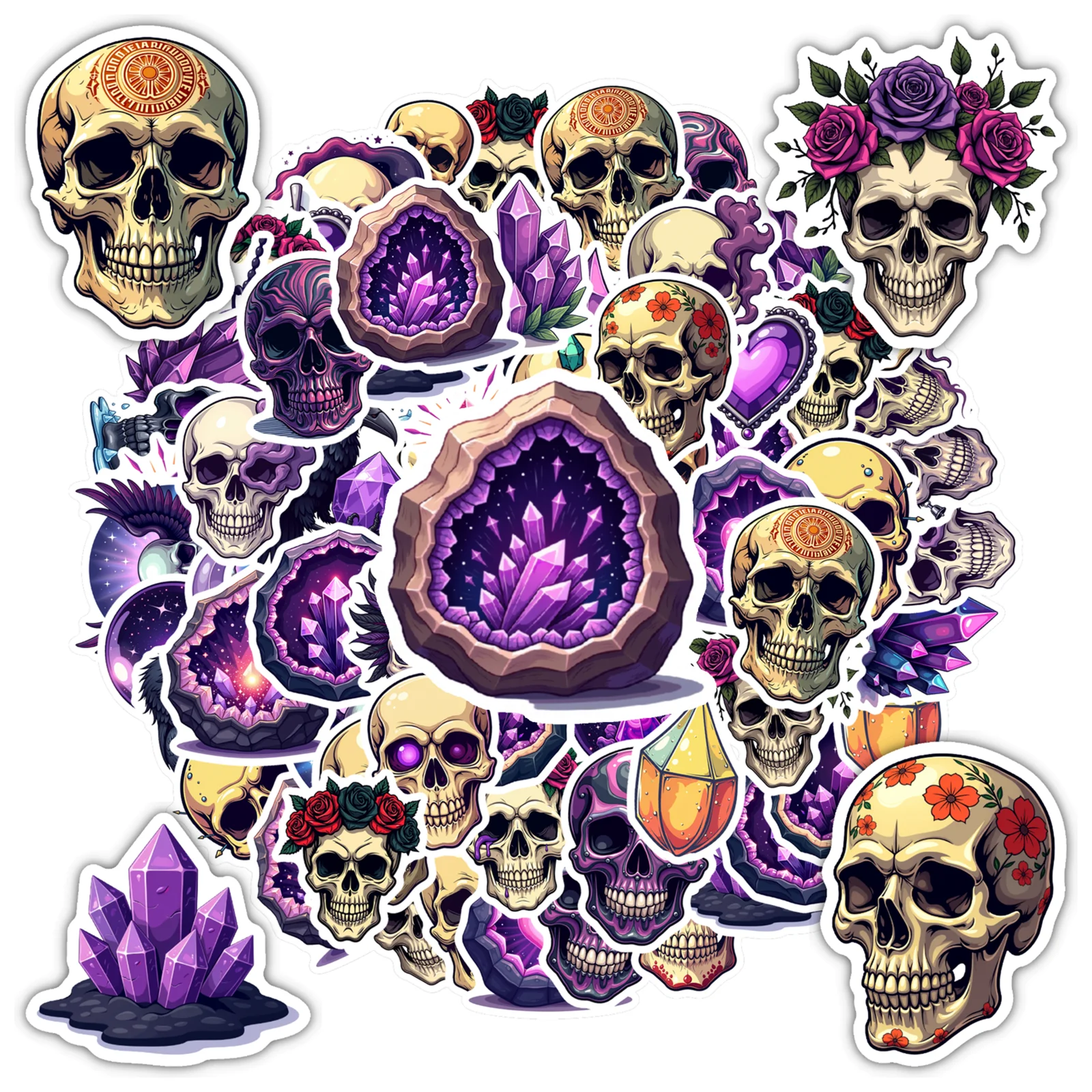 Gothic Gems Decals Mysterious Gothic Graffiti Decals Teacher Reward Stickers For Phone Luggage Fridge