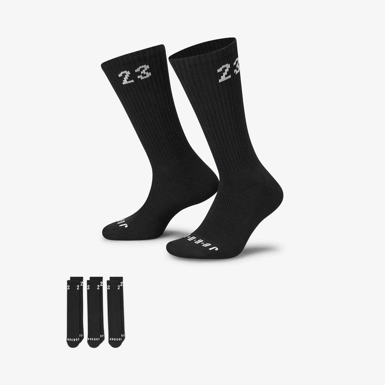 Calcetines deportivos Nike JORDAN originales para hombre y mujer, de longitud media, para entrenamiento, juego de tres pares, DA5718-010