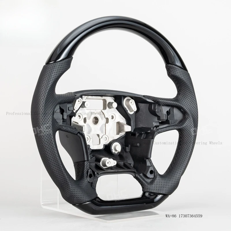 Suitable for 14-18 Chevrolet Silverado 1500/Suburban/Tahoe, piano black flat-bottom D-type steering wheel