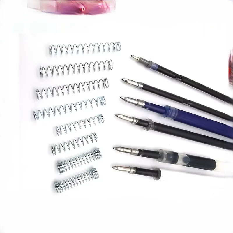 Ballpoint pen refill Accessories Spring Suitable for various pen core springs Galvanized compression spring
