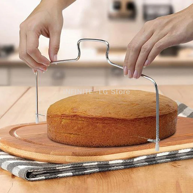Single Line Adjustable Stainless Steel Cake Cut Slicer Decorator Baking Tool