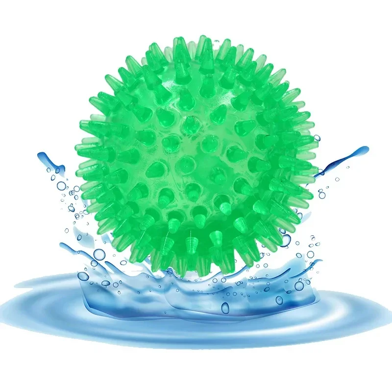 Pet Squeaky Ball Toys for Small Large Dogs Tooth Cleaning Ball TPR Training Toy Cat Puppy Sounding Toys Thorn Balls Accessories