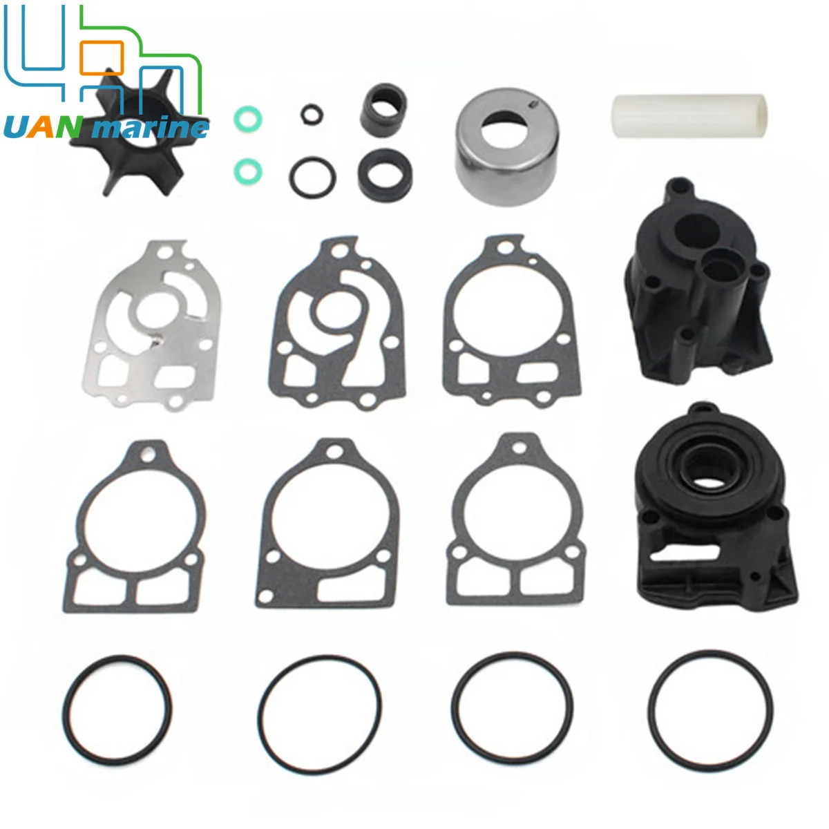 Kit de réparation de turbine de pompe à eau avec boîtier et base, Mercruiser Alpha One 46-96148A5 46-96148A8 46-42579A3