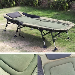 Portable 180KG Folding Bed Suede insulation for Office Camping 침대 Simple Mattress Folding-bed Sleeping  Fishing Chair 접이식 침대