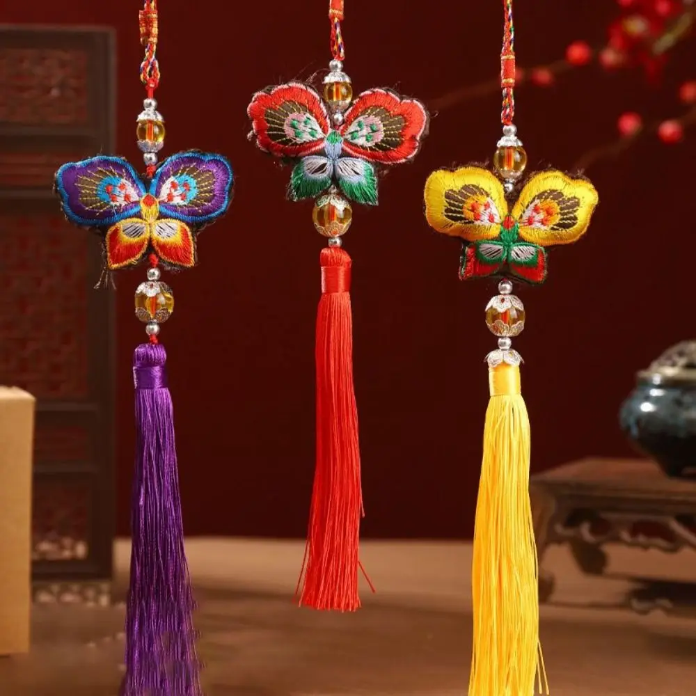 Ancient Style Butterfly Sachet Ornaments Embroidery Craft Butterfly Shape Dragon Boat Festival Mugwort Sachet Handmade