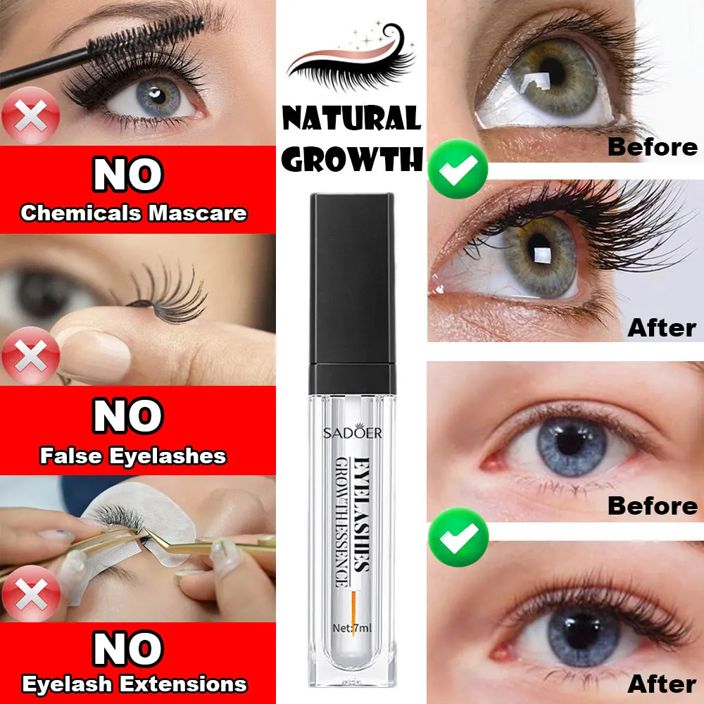 Natural Eyelash Growth Serum Nourishing Fast Eyelashes Enhancer Longer Thicker Fuller Lashes Eyebrows Lift Eye Care Products