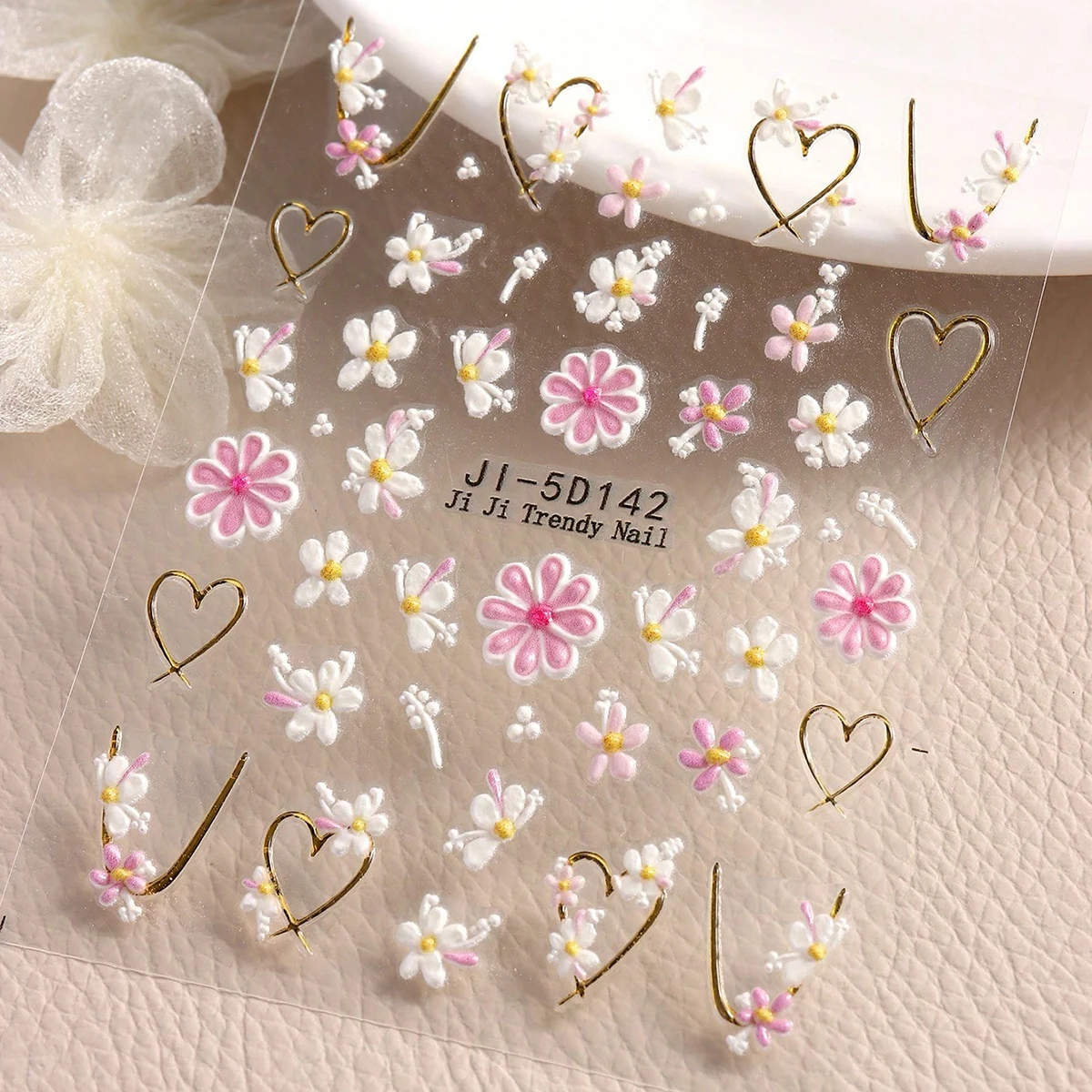    قطعتان من ملصقات الأظافر لتخفيف الزهور للربيع/الصيف، سهلة الاستخدام لتزيين الأظافر بنفسك والهدايا وتصفيف مكياج الحفلات والزفاف