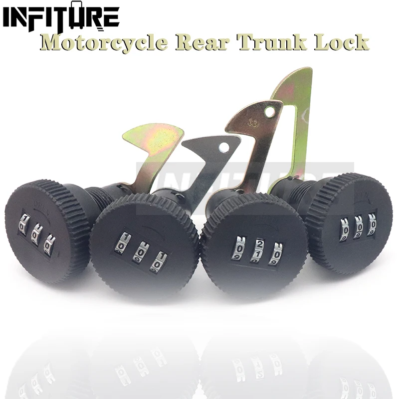 Password Code Lock 3 Digit for Motorbike Rear Trunk Replaces Accessories Convenient Installation Keyless Sturdy 4 Styles