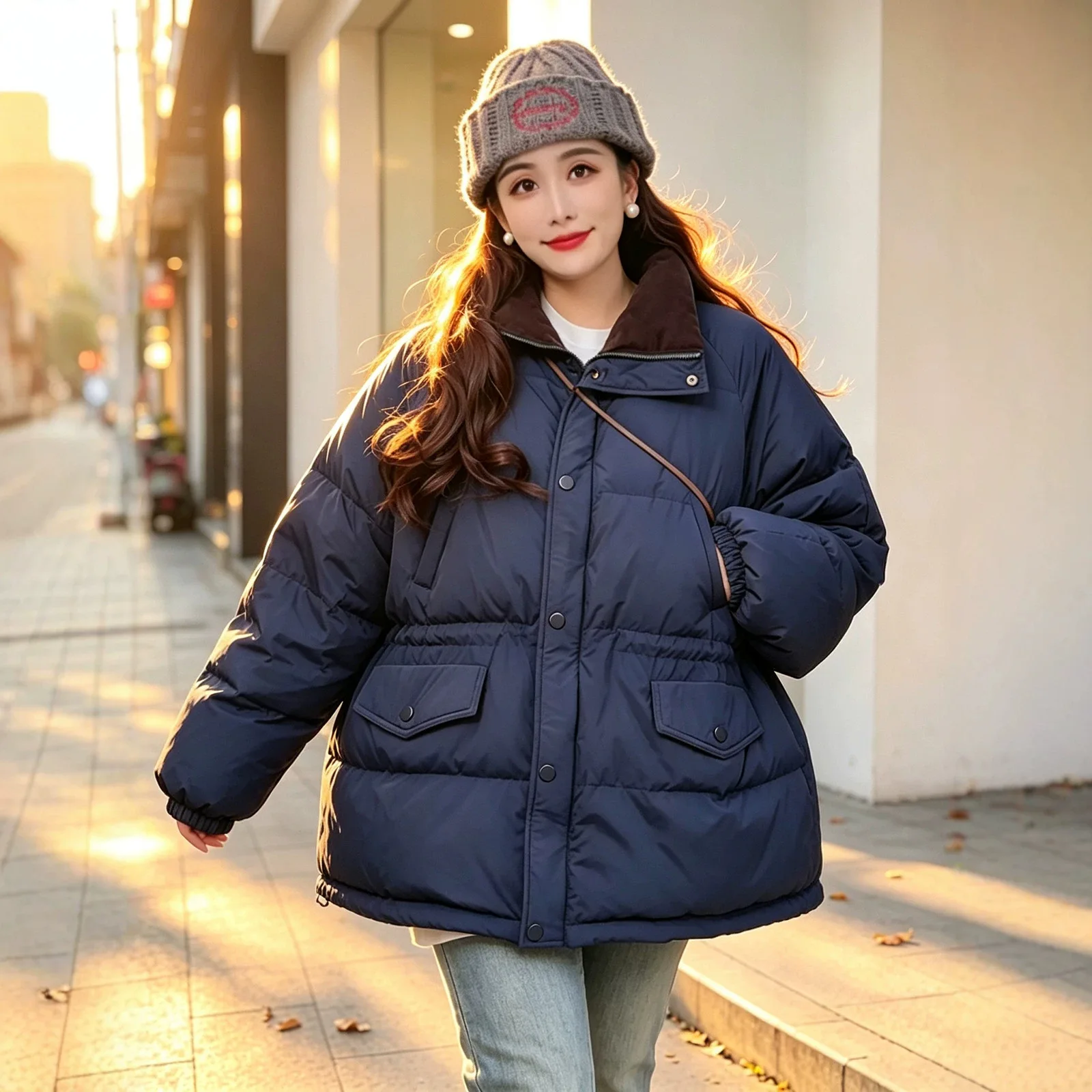 Winter New Women's Down Jacket Windproof Oversized Loose Parker Jacket