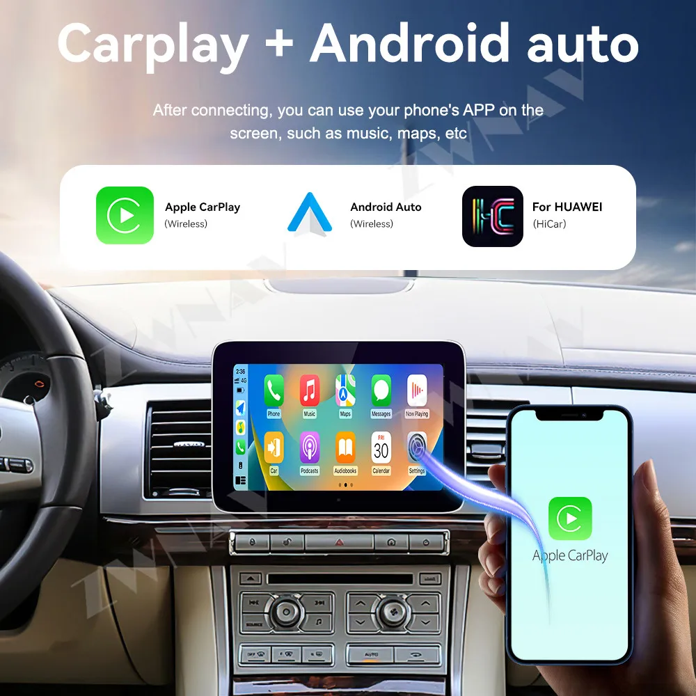 8.4 Inch Touch Screen For Jaguar XF 2008-2015 Android 14 GPS Navigation WIFI 4G BT5.0 Carplay Car Multimedia Player Head Unit