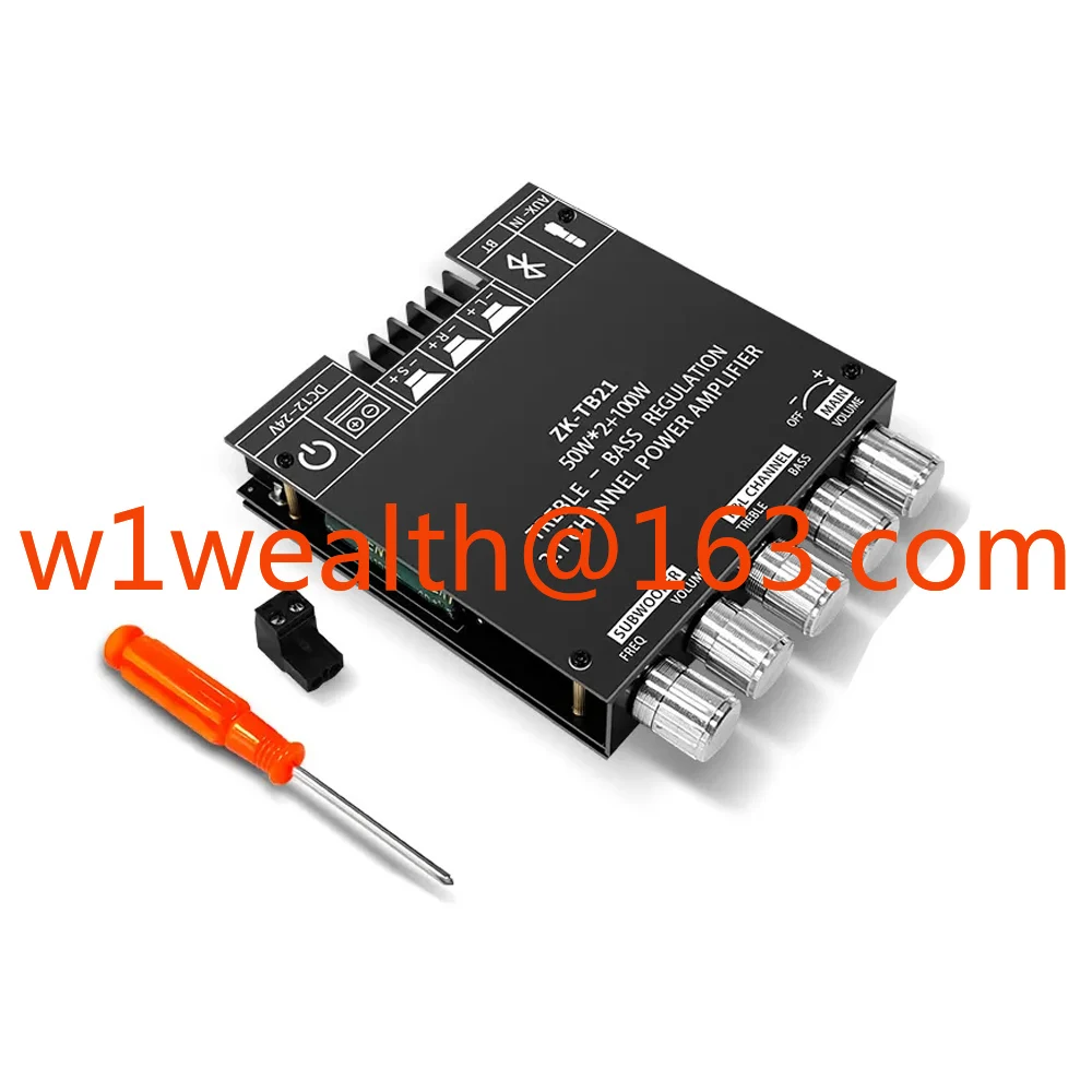 

YXW ZK-TB21 2,1-канальный модуль цифрового усилителя мощности Bluetooth с высокими басами, сверхтяжелый НЧ-динамик высокой мощности ZK-TB21