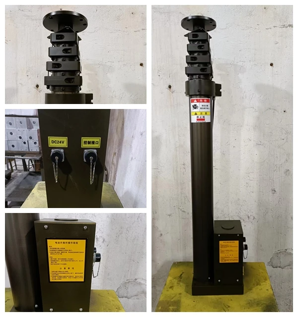 vertical pole electric telescopic sailing yacht mast for sea conditions