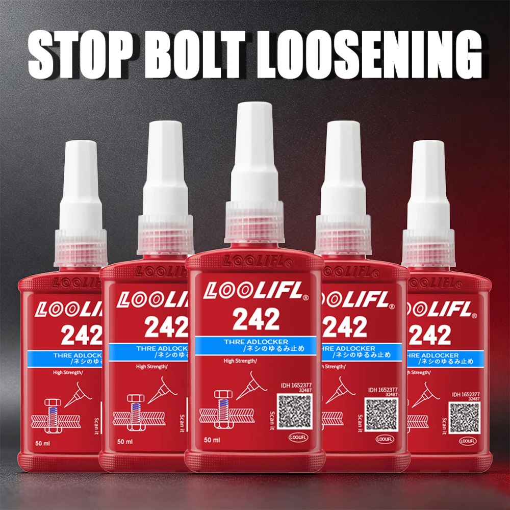 Thread Locker Anaerobic Adhesive High Strength Screw Glue Anti Vibration Bolt Lock Seal Prevent Loosening Threadlocking Compound