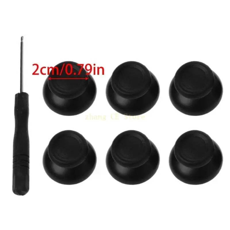 M5TD 6PCS/مجموعة إبهام عصا قبضة COYSTICK التناظرية الغطاء الوقاية مفك البراغي لوحدة تحكم الإبهام