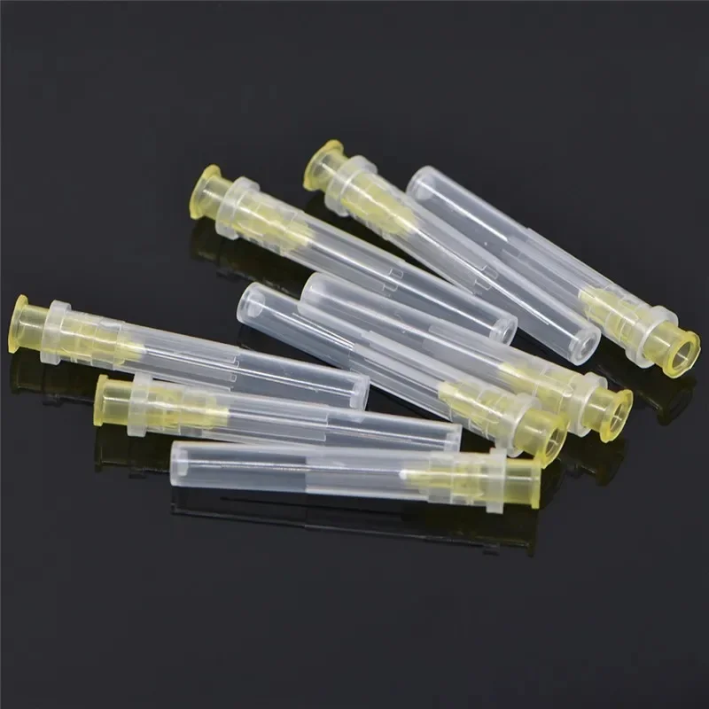100pcs Dental Endo Irrigation Needle Tip 30GA End-Closed Double Side Daul Vent Endo Syringe Root Canal Washing Needle Tip