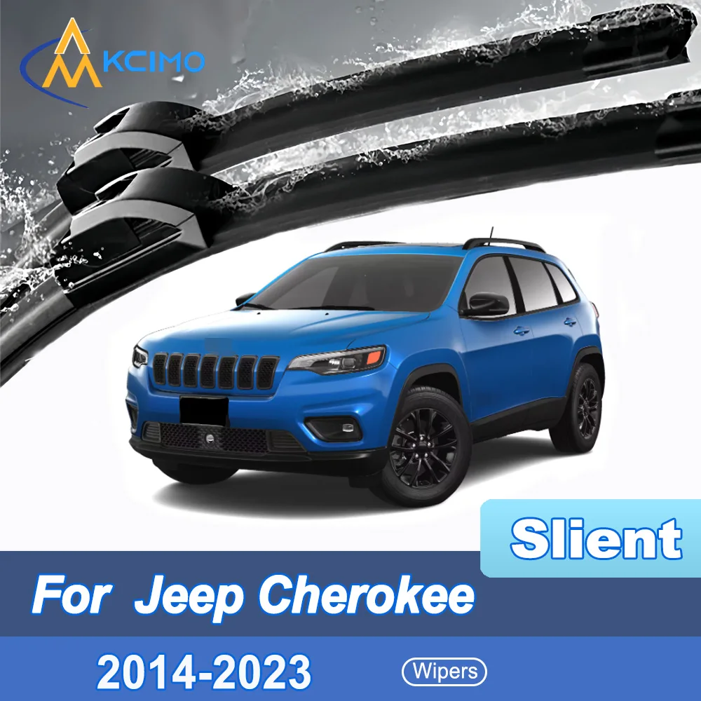 

For Jeep Cherokee KL 2014-2023 Front Windshield Wiper Blades 2pcs Slient Rain Windscreen Window Accessories