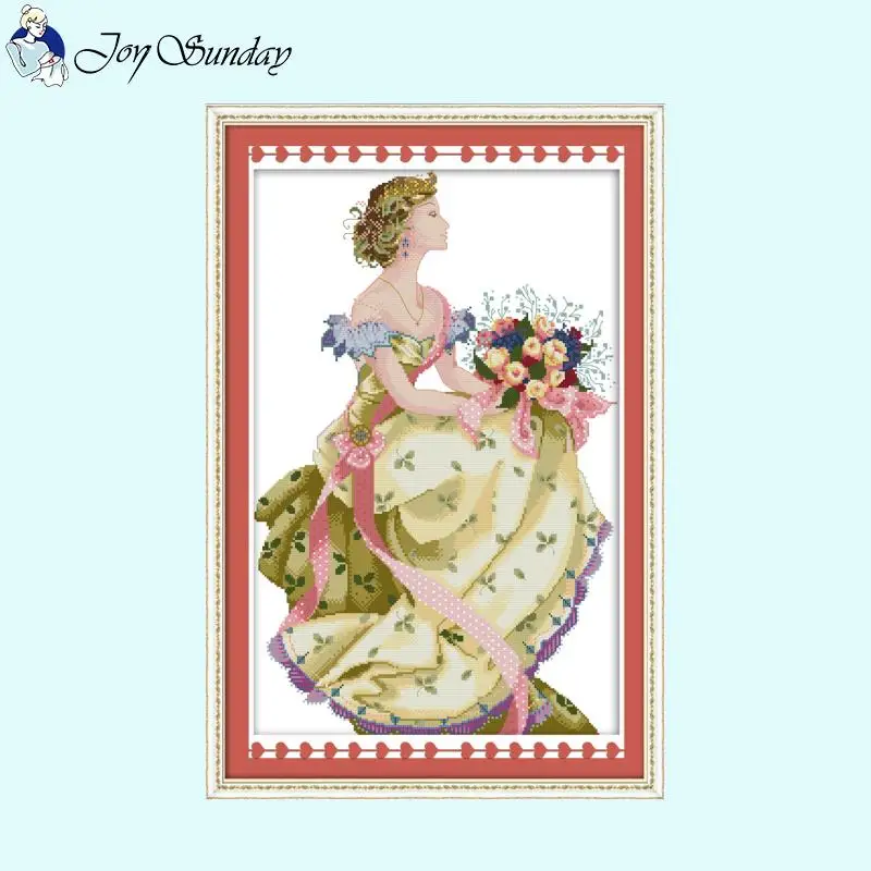 Four Seasons Queen Series  Character Pattern Cross stitch Kit 14CT 16CT 11CT Counted Fabric Embroidery Set DIY Home Decor Crafts