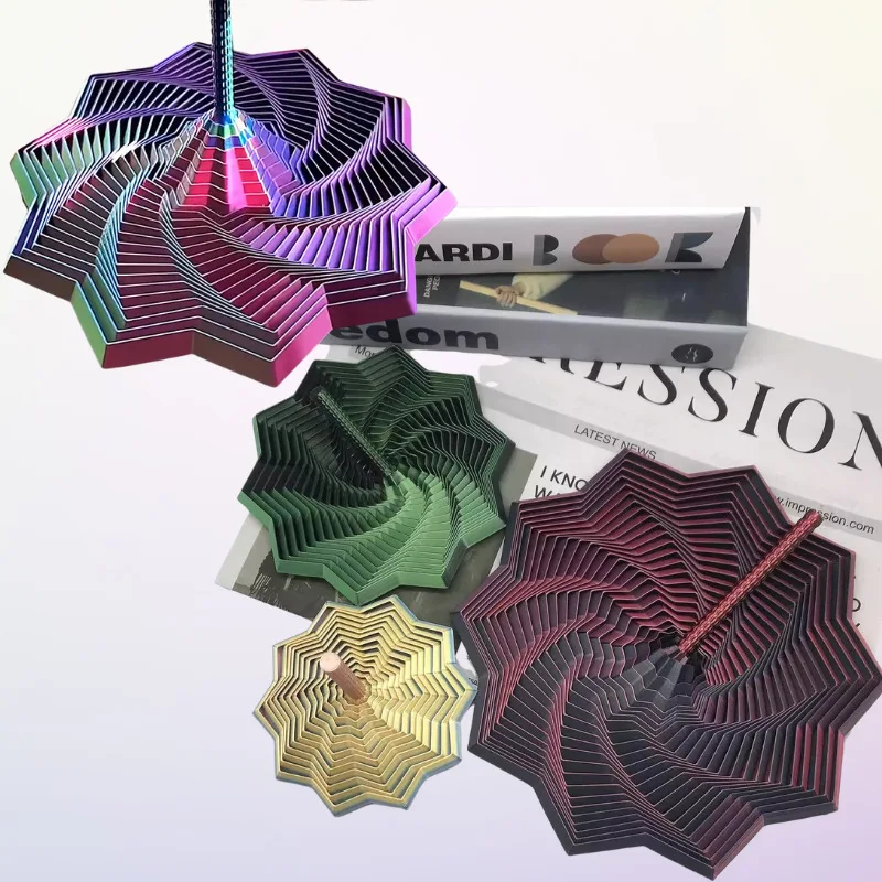 ثلاثية الأبعاد الطباعة توسيع الحسية تململ ستار نموذج الوهم البصري مسدس دوامة دوامة الحلي الإجهاد الإغاثة مجلس لعبة #4