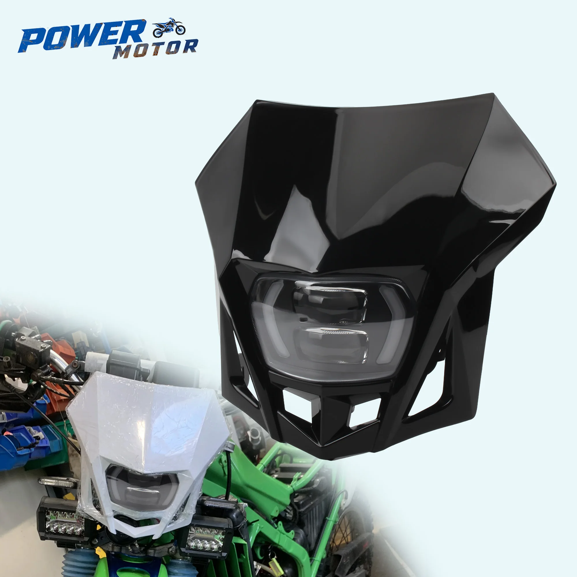 

Motocross LED Headlight Assembly for Yamaha Kawasaki Suzuki Honda KLX CRF WR YZ 150-450 2001-2025 Motorcycle Fairing Dirt Bike