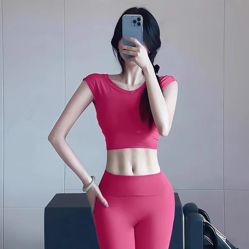 

Женские спортивные короткие костюмы для тренажерного зала и фитнеса, спортивная одежда, женский укороченный топ для тренировок, топ для спортзала, женская повседневная одежда для йоги с открытой спиной