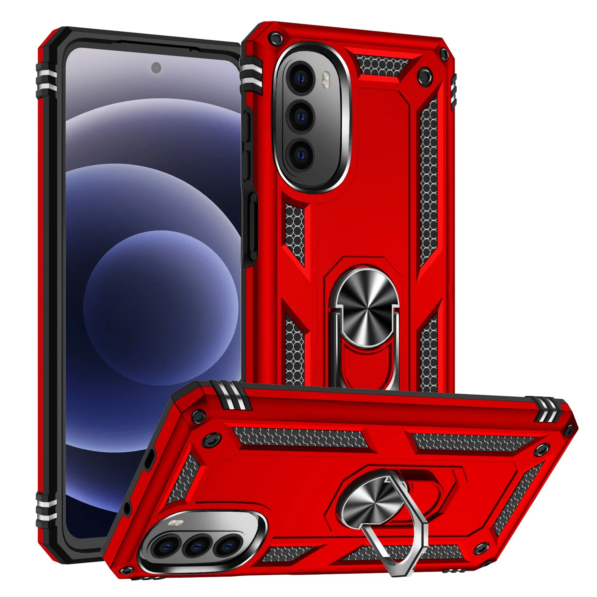 Funda Protectora Magnética con Anillo para Teléfono Móvil Motorola MOTO E40 E30 E20 E32 4G, Funda Protectora, Carcasa, Funda Coque Capa