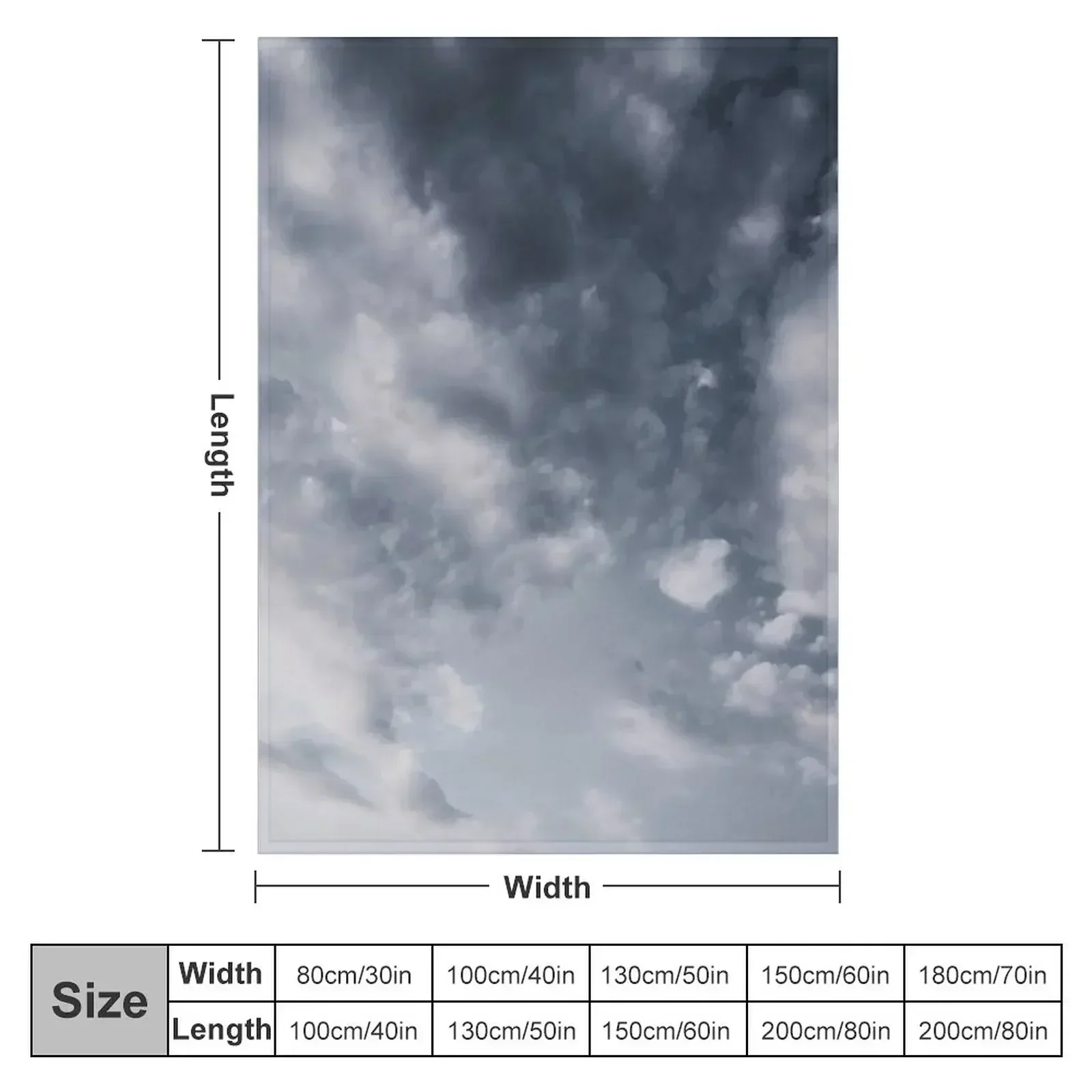 New Beautiful dramatic dark blue-grey clouds sky Throw Blanket couch cozy soft plush fuzzy picnic outdoor blanket