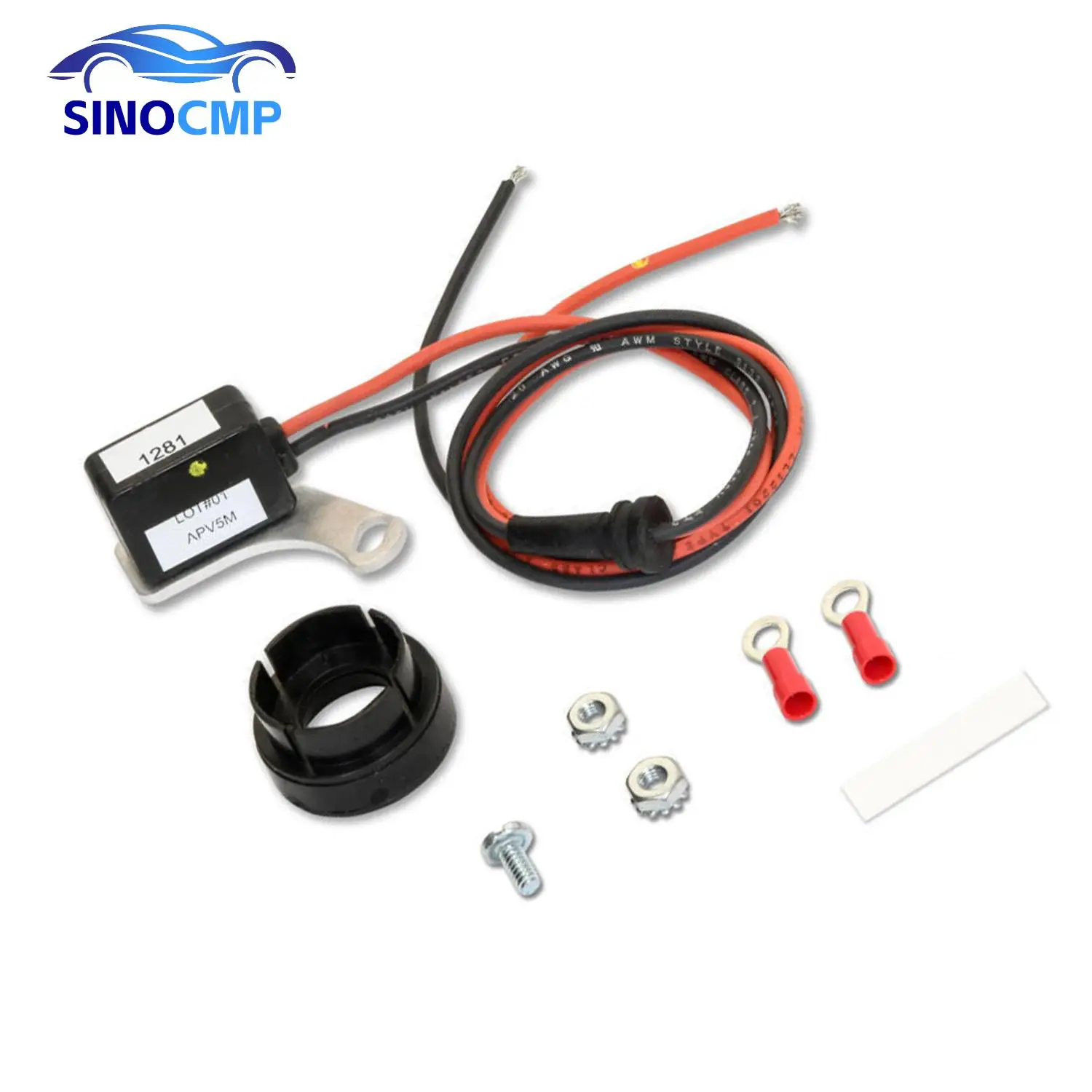 

1set Hall Effect Points-to-Electronic Conversion Kit 1281 Ignitor For 1957-1974 Ford V8