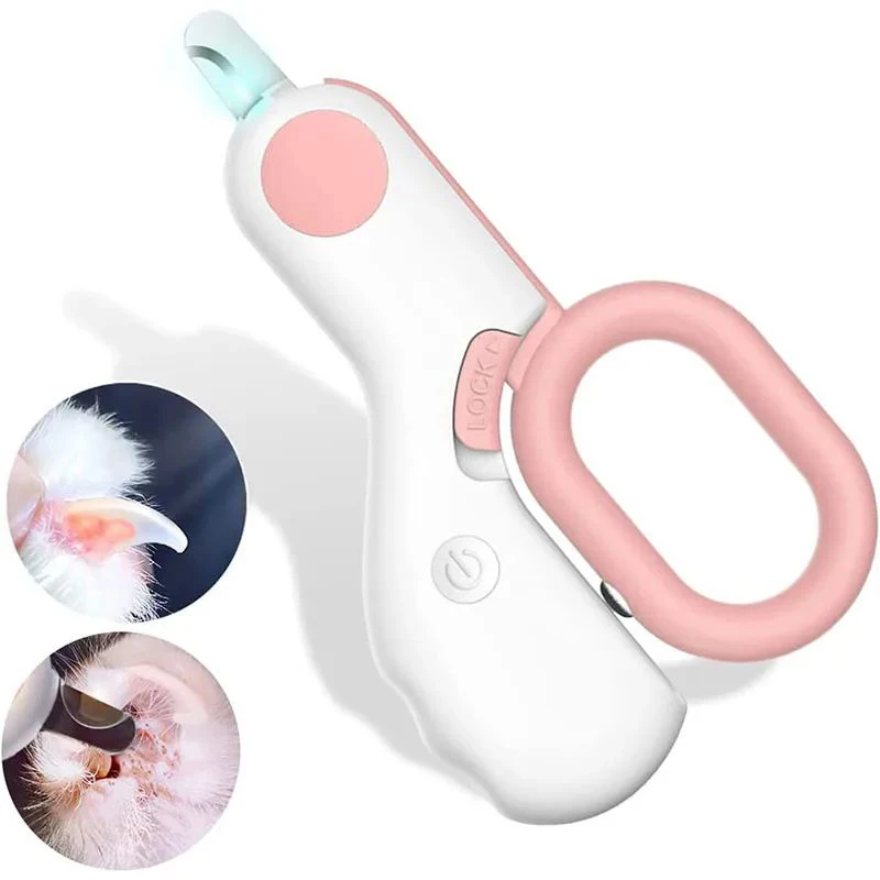 

LED Light Cat Dog Nail Clipper Cutter Professional Pet Claw Trimmer with Safety Lock Puppy Kitten Animals Care Grooming Tool