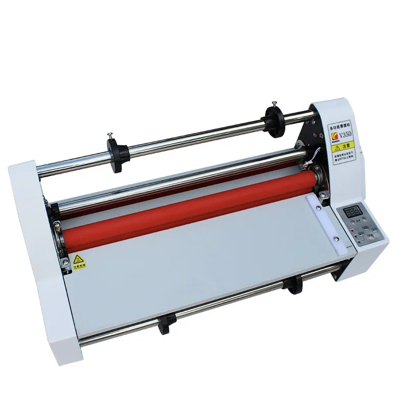 V350 Automatic Laminating Machine, Plastic Machine 220V Hot And Cold Laminating Dual-Purpose Hot Roller Laminating Machine