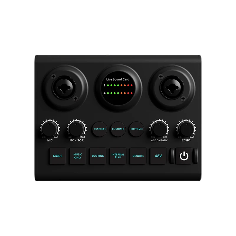 F10 Live Sound Card Streaming Audio Voice dj Mixer Sound Card Audio for Voice Podcast Live Control Kit Podcast Accessories