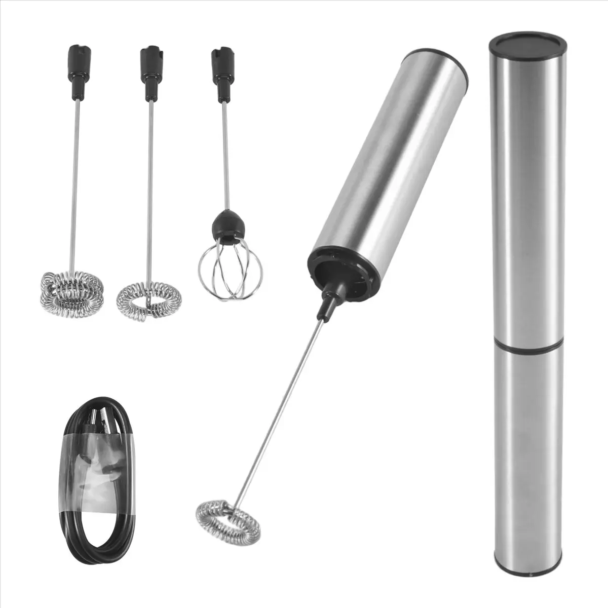 REST Milk Frother Handheld Coffee Frother Electric Whisk, USB Rechargeable Foam Maker Bubbler Egg Beater for Hot Chocolate