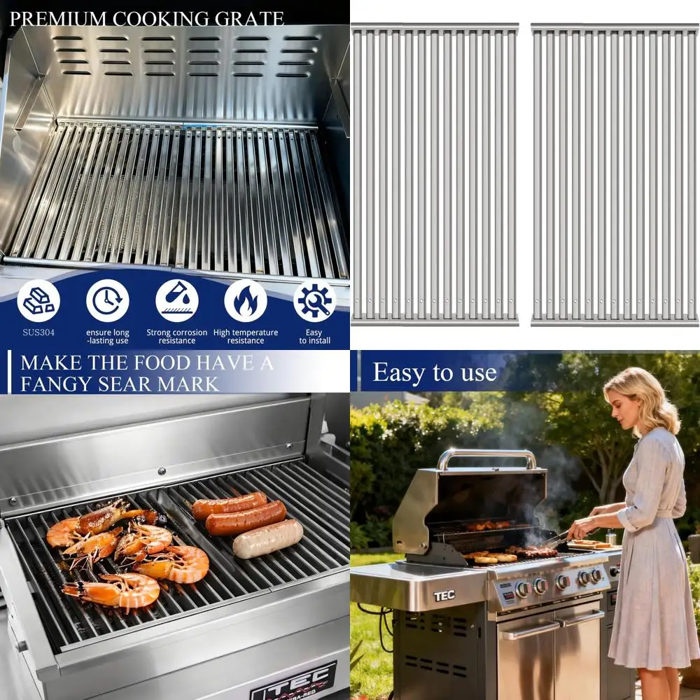 

Решетки для гриля из нержавеющей стали для газовых грилей Patio и моделей Sterling II, 2 штуки в комплекте.