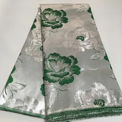 Green African lace fabric 2023 High Quality Jacquard Brocade Lace french Tulle Net Lace Fabric for Nigerian party dress KJK21113