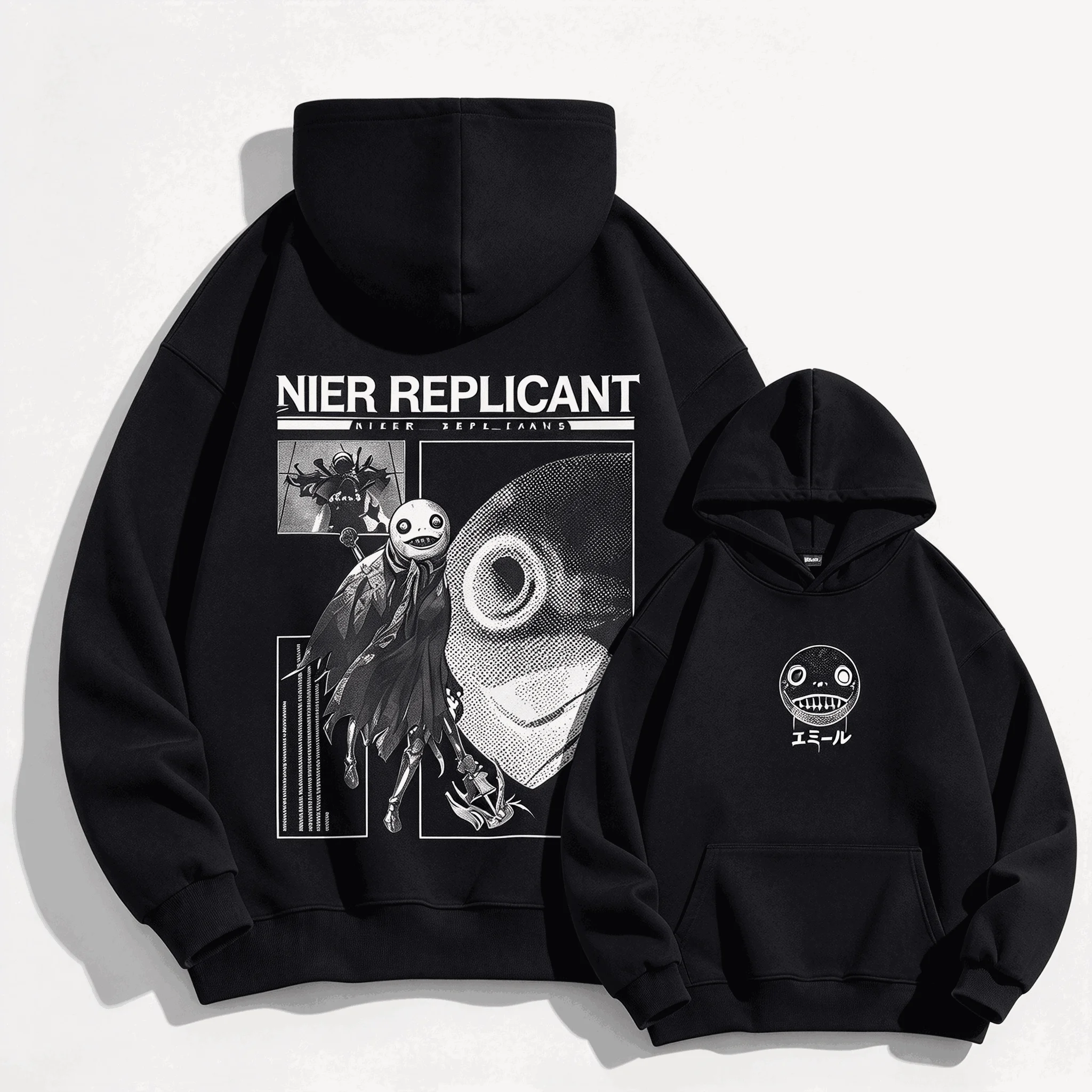 Nier Automata Print hoodies Casual Loose Oversized Unisex sweatshirt Sports Graphic Retro Fashion Neutral Harajuku Classic soft