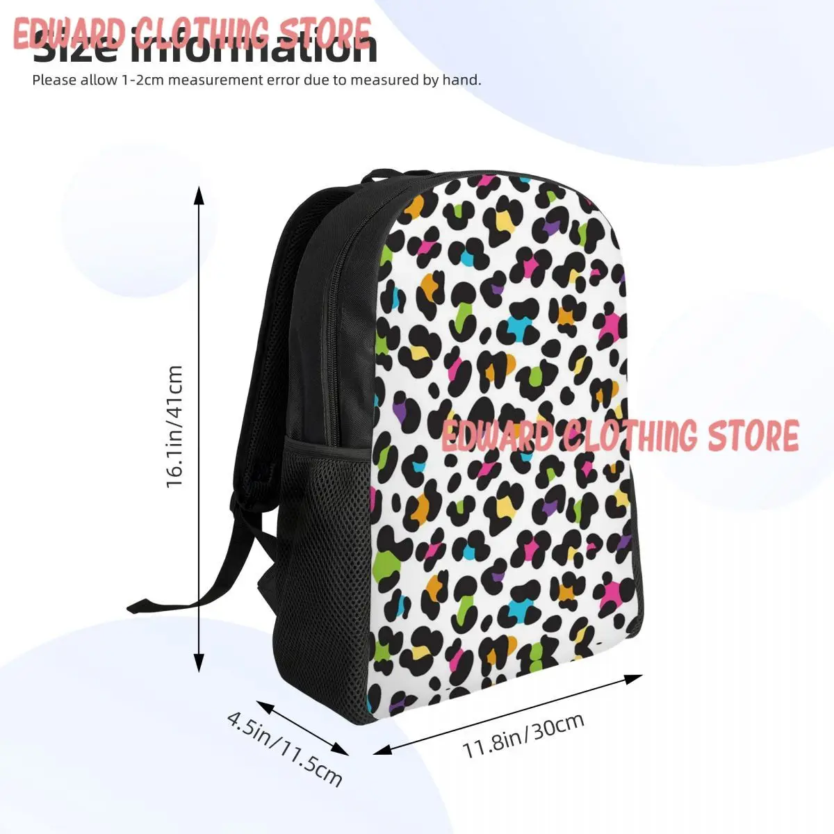 Orange Leopard Backpack Hot Sale Daypack Large Capacity Boys Girls BookBag School Bag Shoulder Bags for Men Women