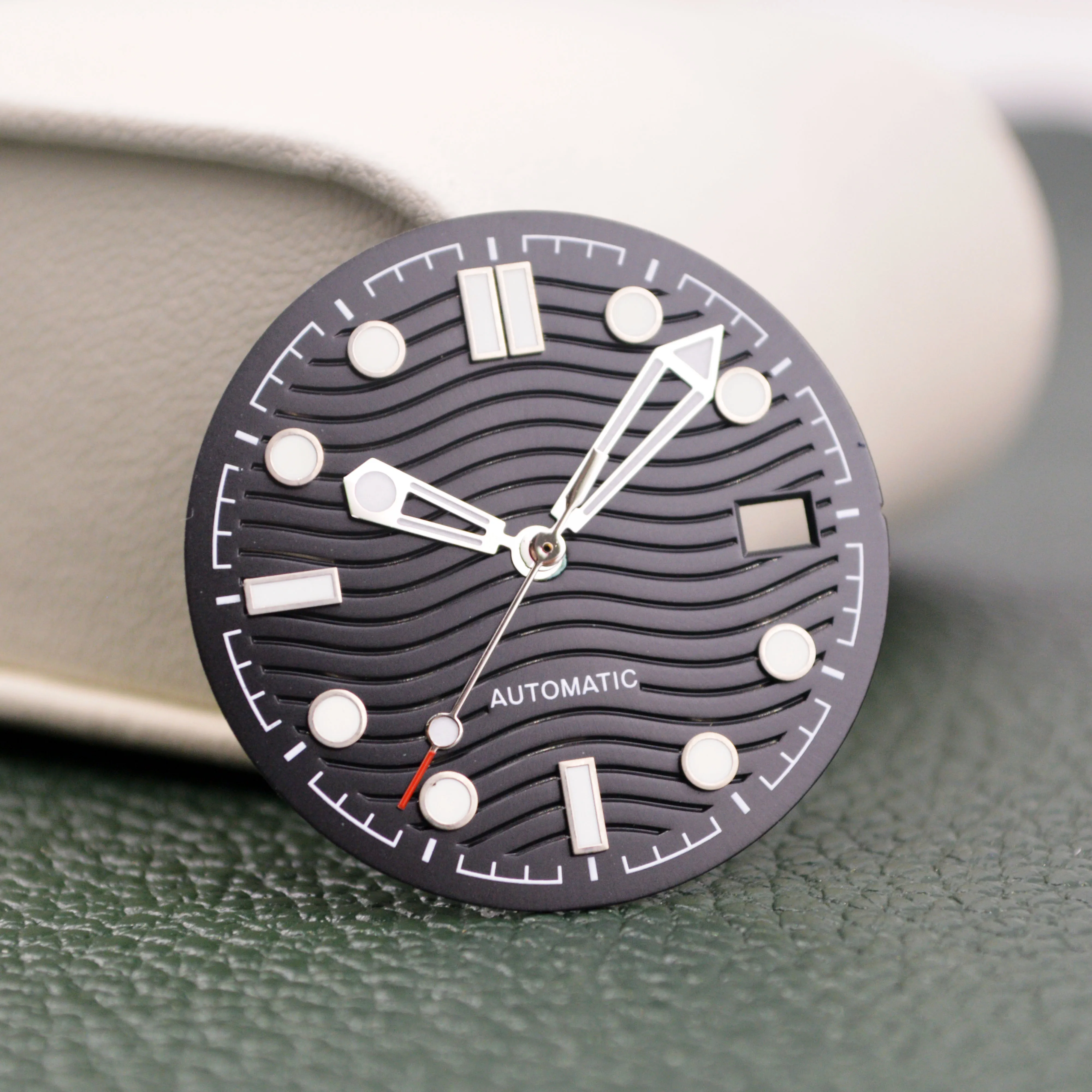 for Seamaster Dial Hand 31mm NH35 Watch Dial Watch Hands Green Luminous Watch Accessories Fit NH35/NH36/ Mechanical Movement