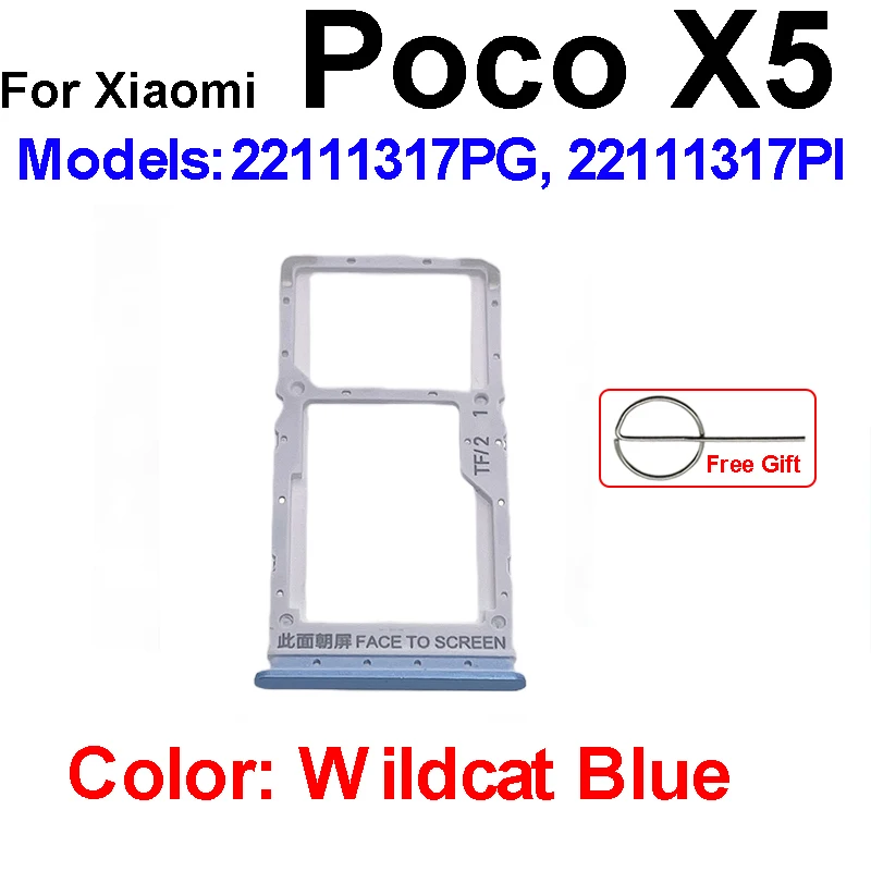 Sim Card Tray Holder For Xiaomi Poco X5 F5 Pro M5 M5s SIM Card Slot Holder Socket Card Reader Adapter Replacement Repair Parts image 4