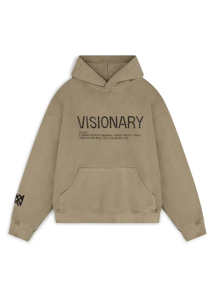 Sweat à capuche à manches longues pour hommes, pull rétro, mode américaine, grande poche optique, haut tendance, solide, haute qualité, nouveau,